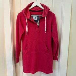 Luhta Red Hooded Sweatshirt Dress | Small (says Medium)